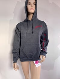 Image 4 of Heart on my sleeve scroll hoodie - adult