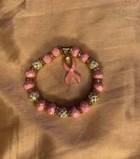 Pink Beaded Charm Bracelet