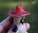 Image 3 of Peridot Mushroom Necklace