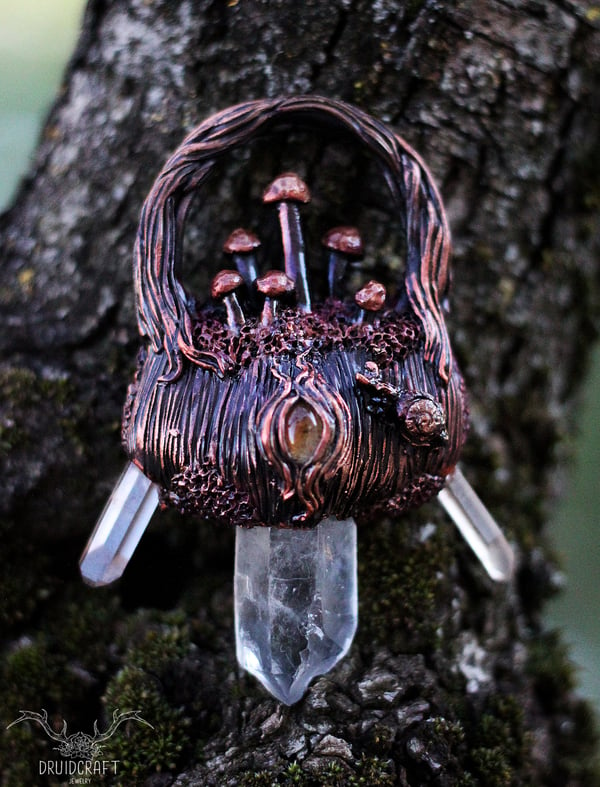 Image of Quartz Mushroom Garden Necklace