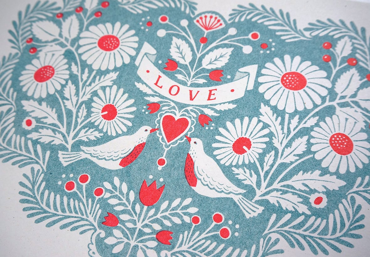 Image of LOVE Heart - Riso Print