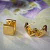 Cube Gold Earrings