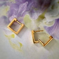 Image 1 of Gold Square Earrings