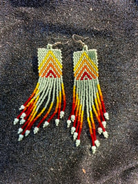 Image 1 of Desert  bead smokey earrings 