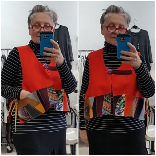 Image of JAZZ collage vest...extra large