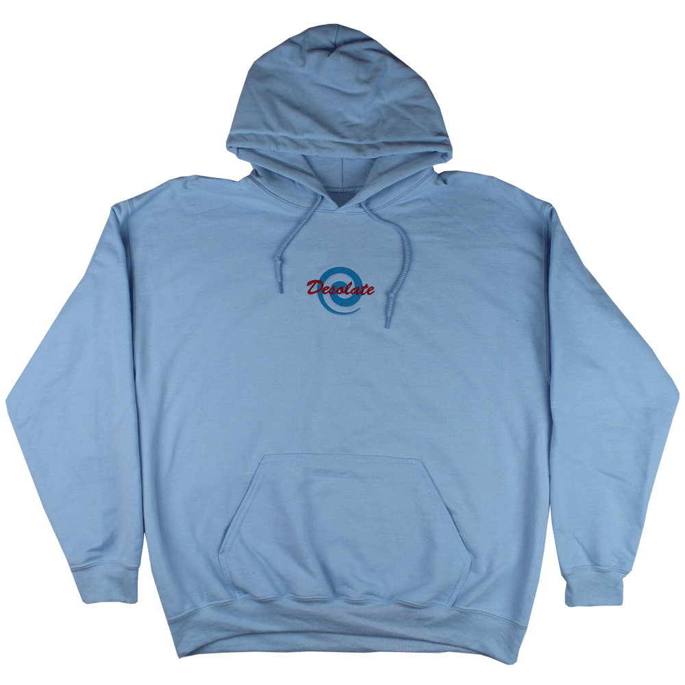 Embroidered Logo Hoodie (Pastel Blue)