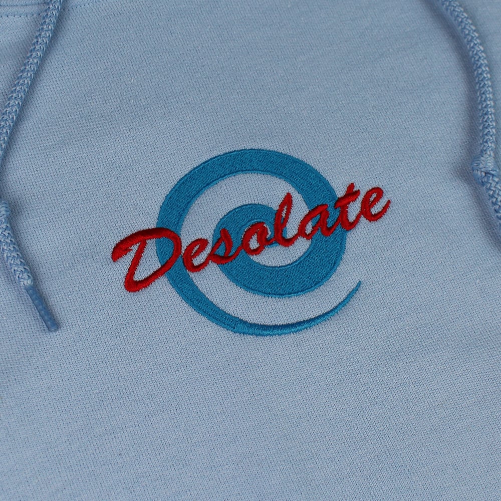 Embroidered Logo Hoodie (Pastel Blue)