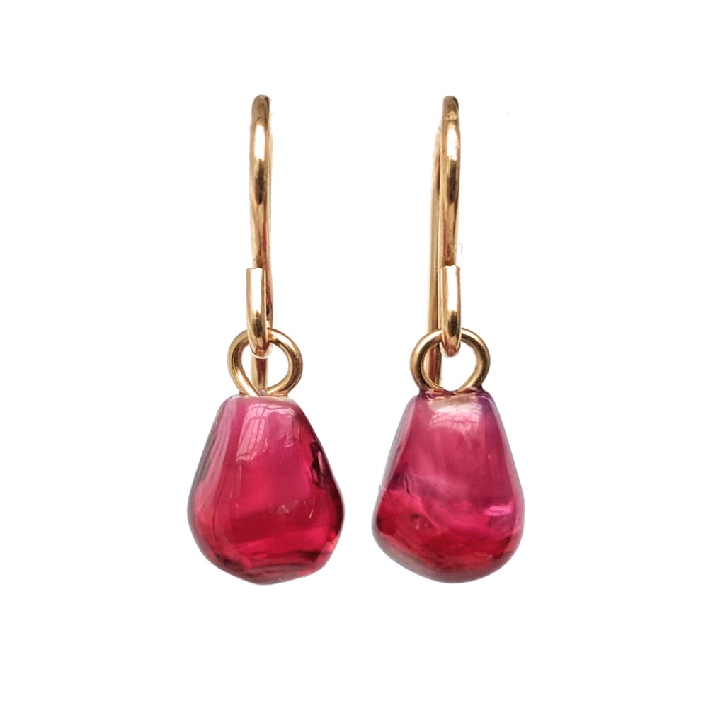 Image of Tiny Pomegranate Seed Earrings
