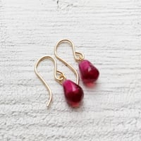 Image 4 of Tiny Pomegranate Seed Earrings
