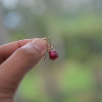 Image 5 of Tiny Pomegranate Seed Earrings