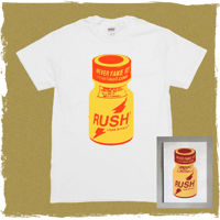 Rush Liquid Incense T Shirt & Giclée Print A3/A4