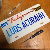 Image 2 of White Custom Cali Vanity License Plates