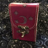 Handmade Magenta Leather Tarot Case