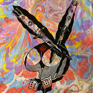 Image of ‘Leather Heathers 69’  marbled tee