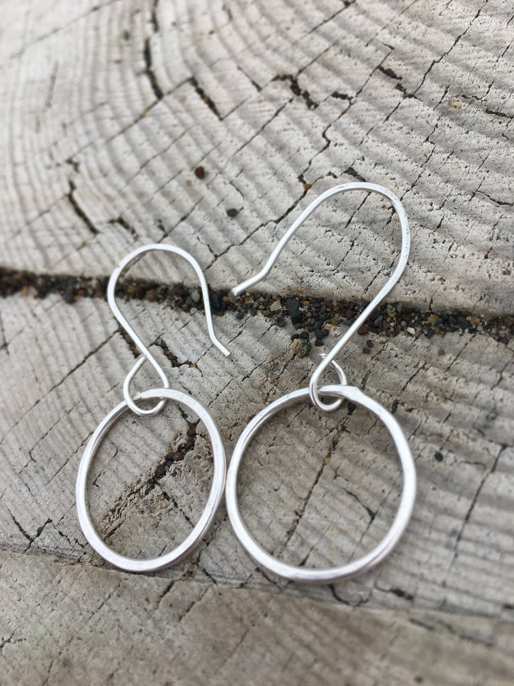 Image of Sweet Silver Circle Earrings