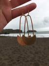 Chunky Crescent Moon Drop Earrings