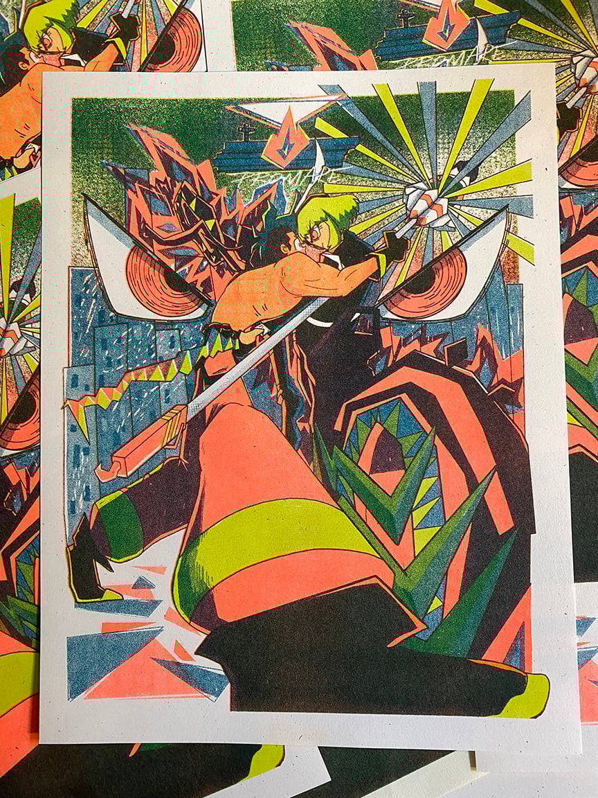 Image of Promare Risograph Print