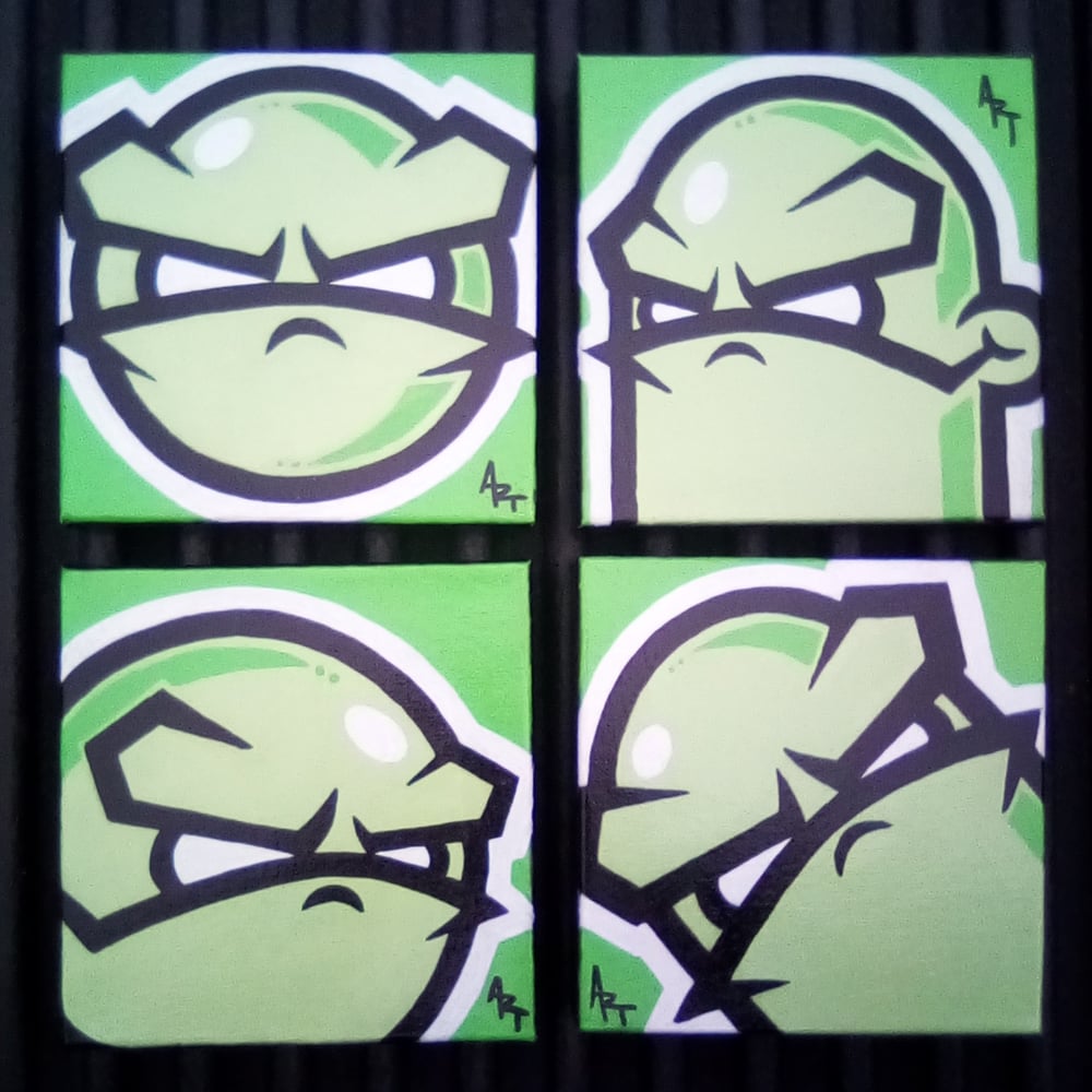 Image of Green Canvas Squares