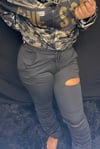 Stacked Ripped Pants 