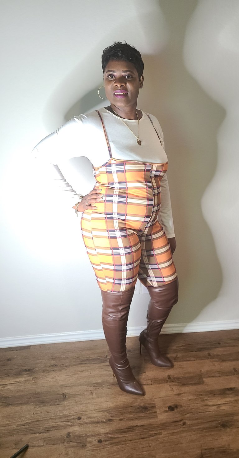 Orange Plaid 2-Piece Set Image 2