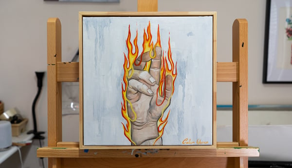 Image of Flesh & Flames Oil Painting