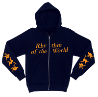 Ryhthm of the World Blue Zip Up Hoodie