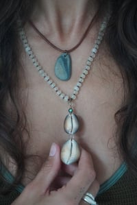 Image 1 of Ocean Worn- Necklace (double shell)
