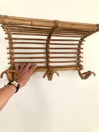 Image 1 of Porte manteau rotin 