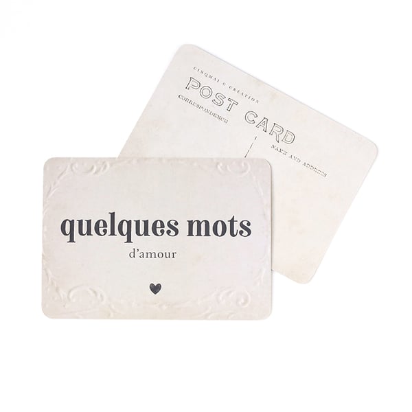 Image of Carte Postale QUELQUES MOTS D'AMOUR / OLD PAPER