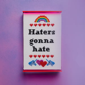 Image of Haters Gonna Hate cross-stitch pattern