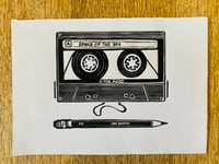 Image 4 of Cassette ‘Mix’ Tape (Linocut Print)