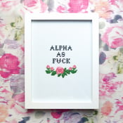 Image of Alpha As Fuck cross-stitch pattern