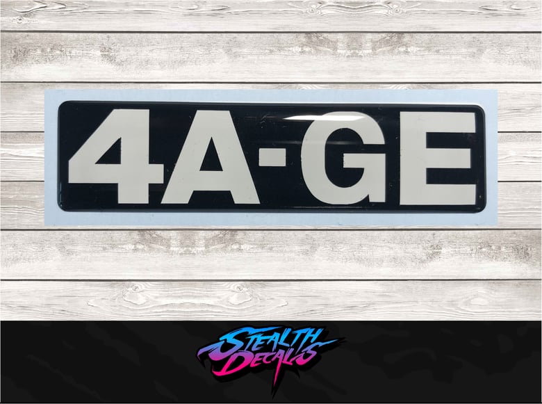 Image of AE86 4A-GE Domed Timing belt cover sticker