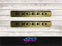 Mitsubishi Shogun Pajero "Exceed" Replacement wing stickers x2