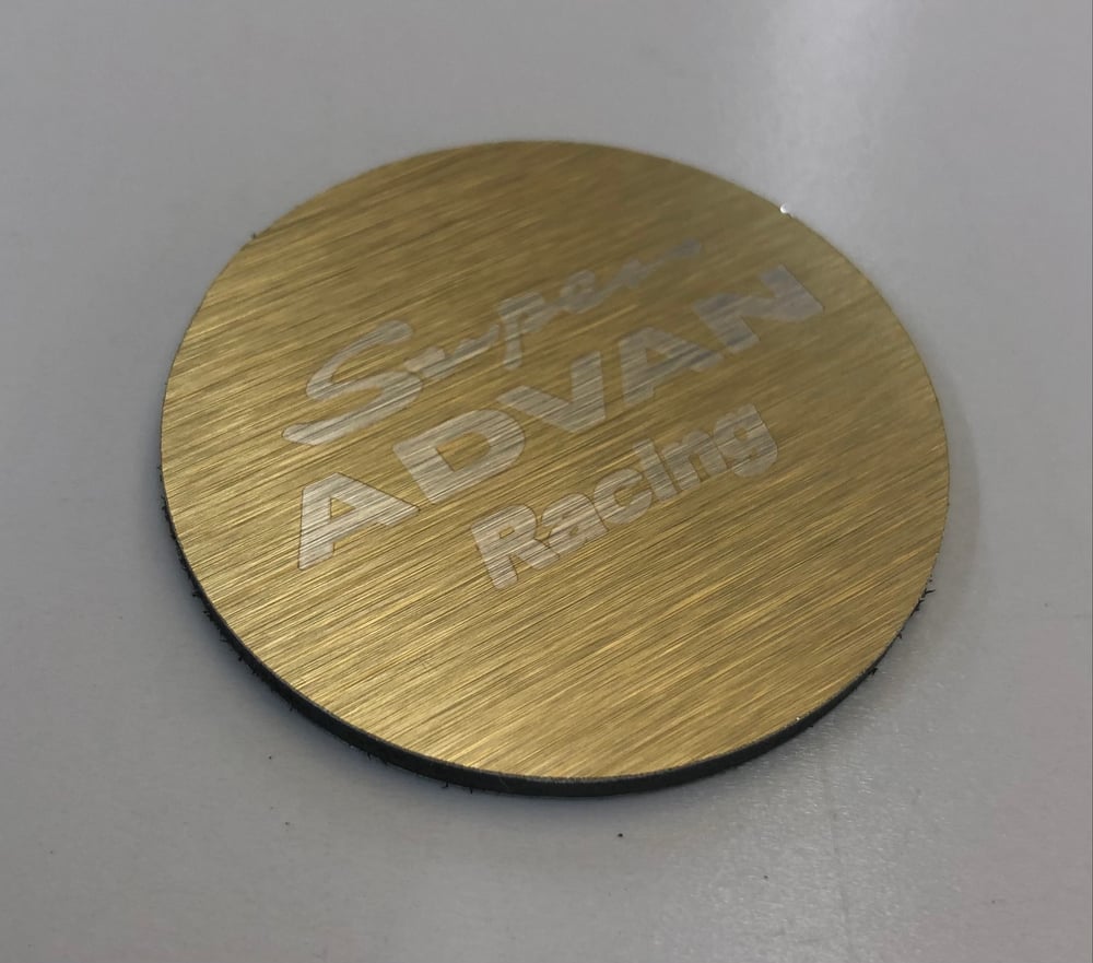 4x Super Advan Sa3r Wheel Centre caps coins in brushed gold to fit 15 ...