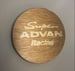 Image of 4x Super Advan Sa3r Wheel Centre caps coins in brushed bronze to fit 15", 16" and 17"
