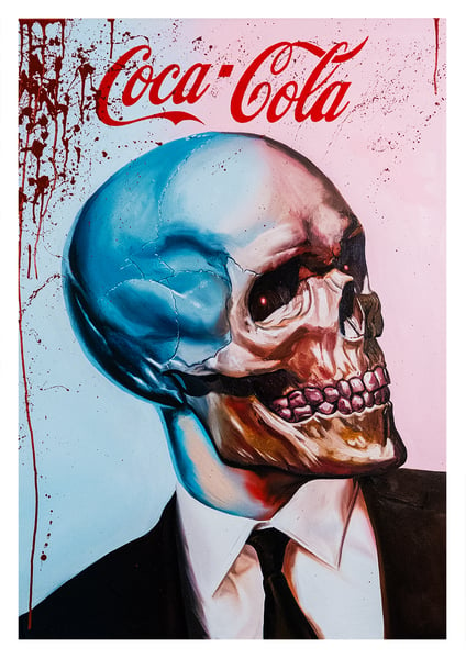 Image of Limited Matte Archival Print. Corporatist Blood And Coke.