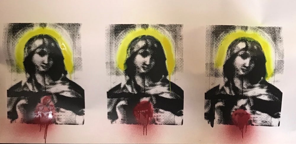 Image of Dot Screen Madonna Triptych