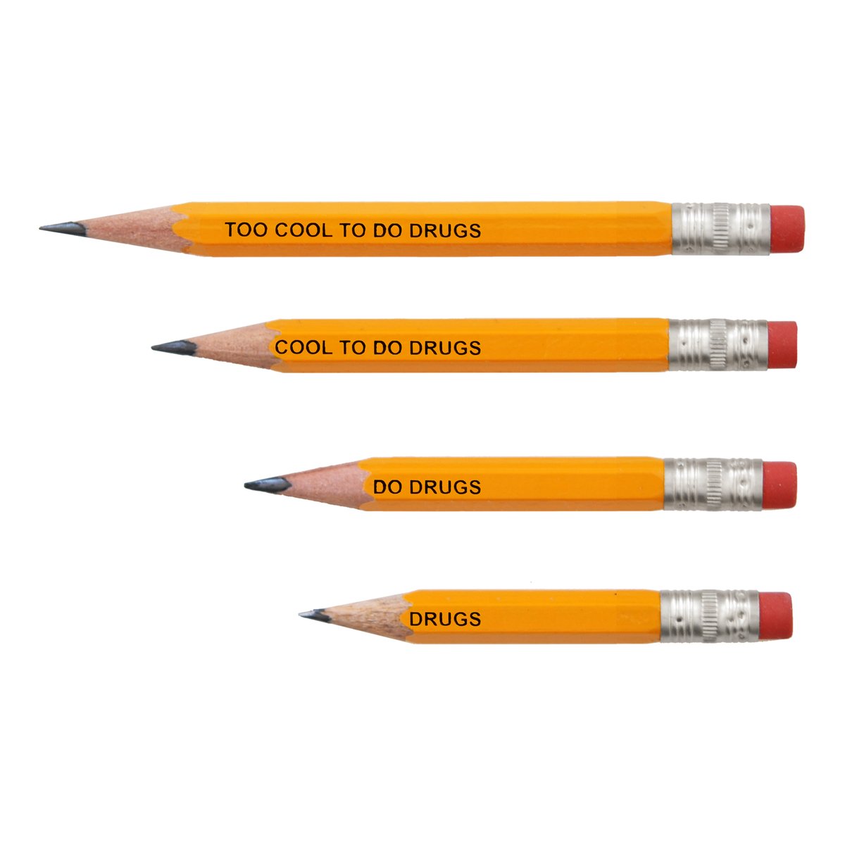 Cool To Do Drugs Pencils — Yellow