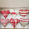 Set of Six Ticking Hearts - Red