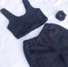 Black super cosy teddy set 