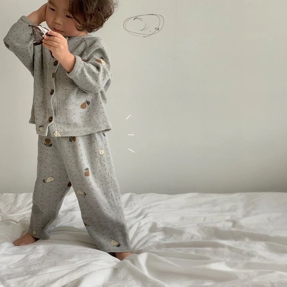 Image of Kiddo pear waffle lounge set 