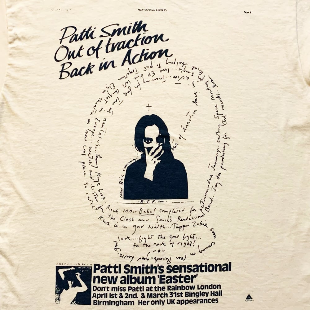 Image of Patti Smith "Back in Action" Tee
