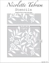 Flora Stencil for Walls, Furniture and Fabric Stencil - Arts and Crafts Stencil 
