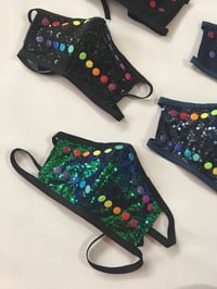 Image 4 of Rainbow Studded Fabric Face Masks (with filter pocket and nose wire) 