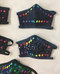 Image 2 of Rainbow Studded Fabric Face Masks (with filter pocket and nose wire) 