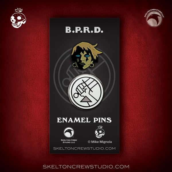 Image of Hellboy/B.P.R.D.: Limited Edition Kate Corrigan & B.P.R.D. Logo set!