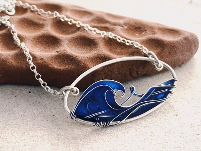 Blue on sale ocean necklace