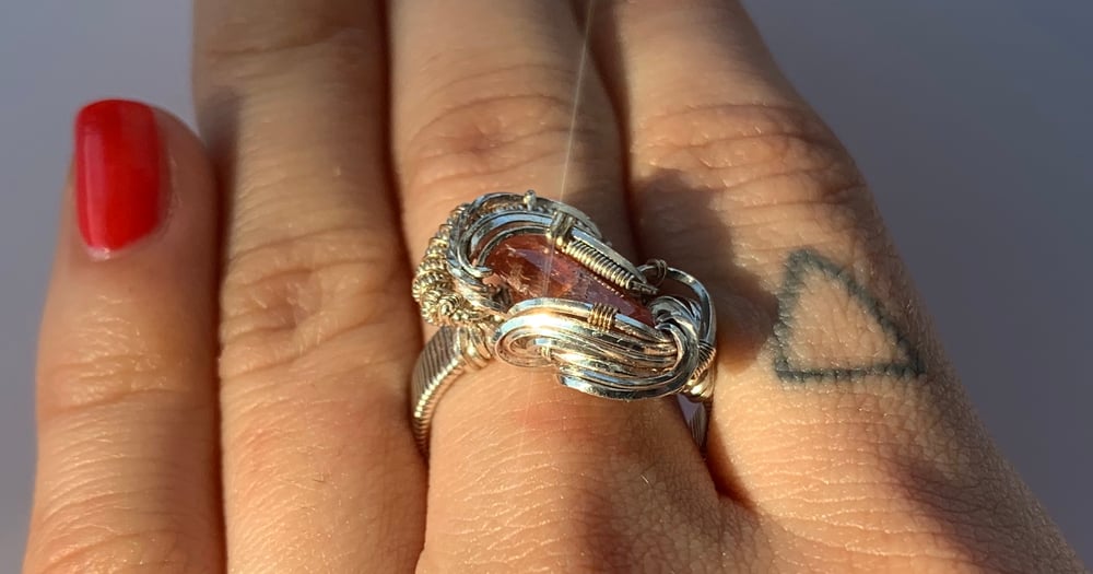 SIZE 7.5 RHODOCHROSITE RING