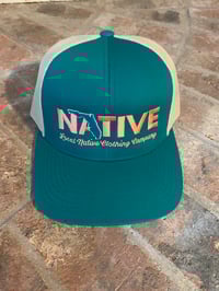 Image 2 of Florida Native Trucker Hat Teal 